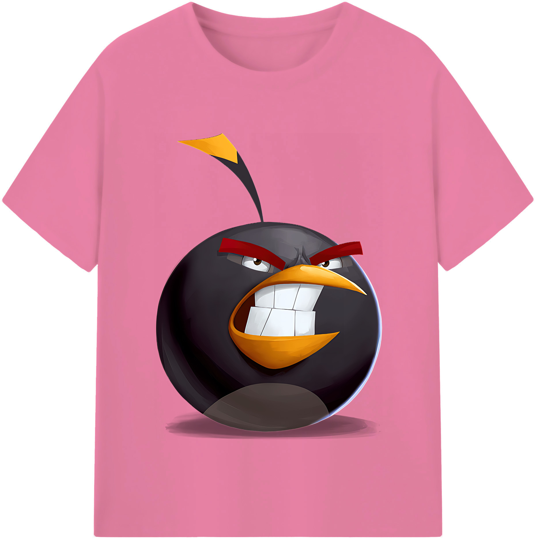 （画像用） Angry Birds アングリーバード 綿100％半袖Tシャツ（フロントプリント）